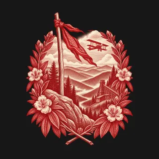 Battle of Blair Mountain two-color engraved artwork