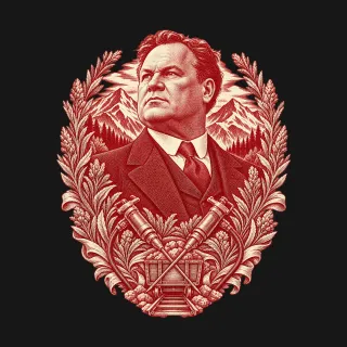 Big Bill Haywood two-color engraved artwork