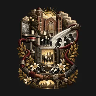 Birmingham Campaign two-color engraved artwork