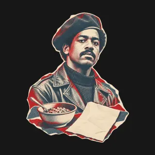 Bobby Seale three-color mixed-media artwork