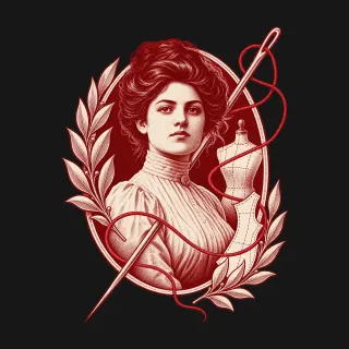 Clara Lemlich two-color engraved artwork