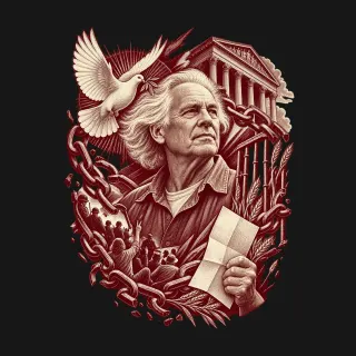 David Dellinger two-color engraved artwork