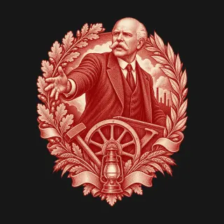 Eugene V. Debs two-color engraved artwork