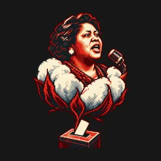 Fannie Lou Hamer four-color pixel-art artwork