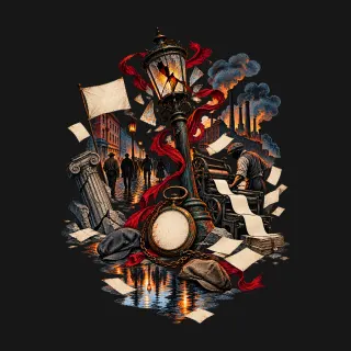 Haymarket Affair four-color pixel-art artwork