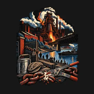 Homestead Strike two-color engraved artwork