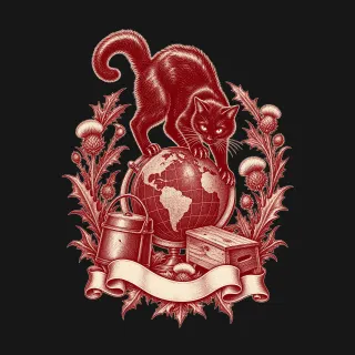 The IWW two-color engraved artwork