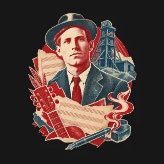 Joe Hill three-color mixed-media artwork