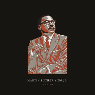 Martin Luther King Jr., neoclassical artwork