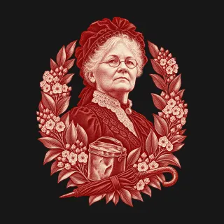 Mother Jones two-color engraved artwork