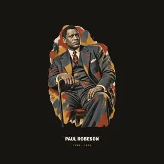 Paul Robeson, mixed media artwork