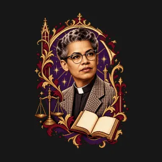 Pauli Murray four-color pixel-art artwork