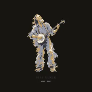 Pete Seeger, marble mist artwork