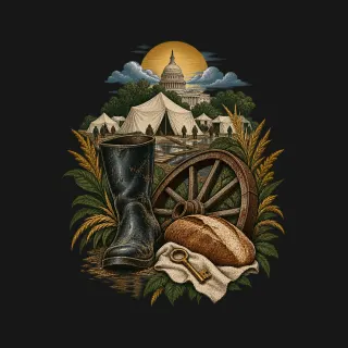 Poor People's Campaign two-color engraved artwork