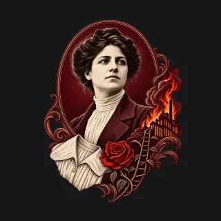 Rose Schneiderman two-color engraved artwork