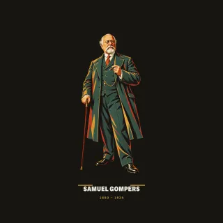 Samuel Gompers, mid-century artwork