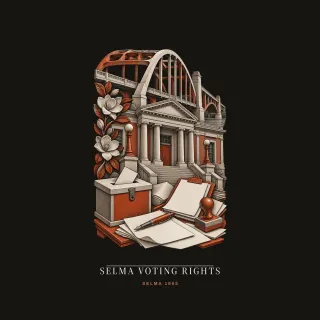 Selma Voting Rights, neoclassical artwork