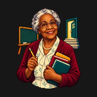 Septima Clark four-color pixel-art artwork