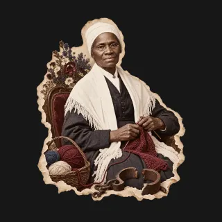 Sojourner Truth three-color mixed-media artwork