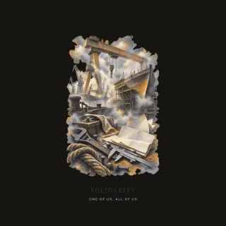 Solidarity, marble mist artwork