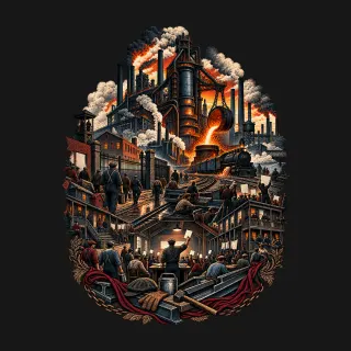 Steel Strike of 1919 two-color engraved artwork