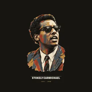 Stokely Carmichael, mixed media artwork
