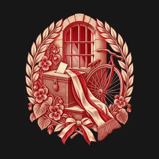 Women's suffrage two-color engraved artwork